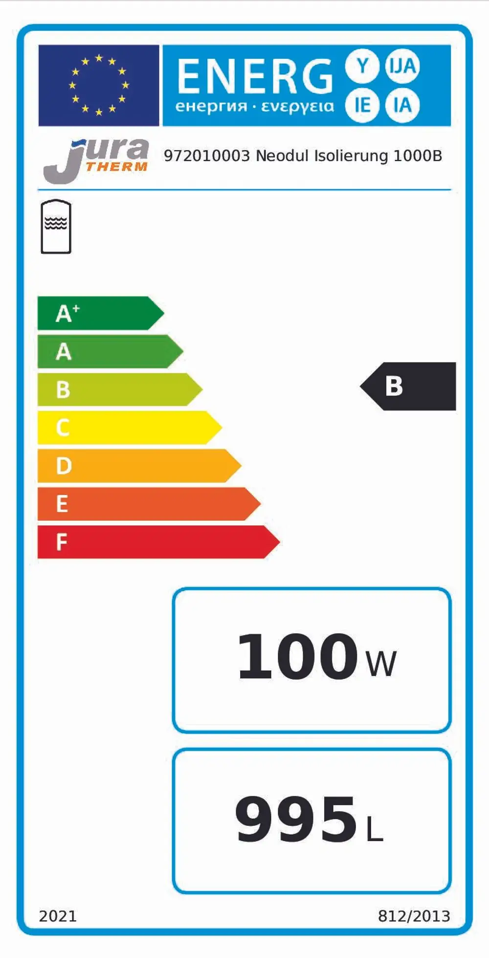 Juratherm-Neodul-Isolierung-1000B-Silber-Isolierstaerke-130-mm-ERP-B-972010003_972010003 Energieeffizienzklasse B